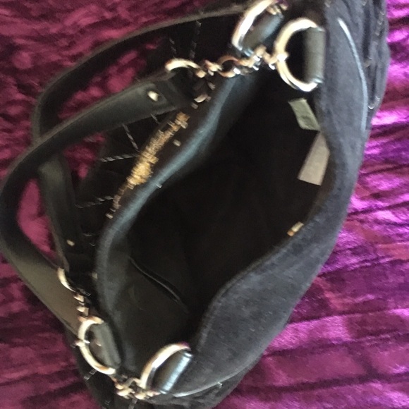 ❌SOLD❌ Black Suede Bag with Chains - Picture 3 of 4